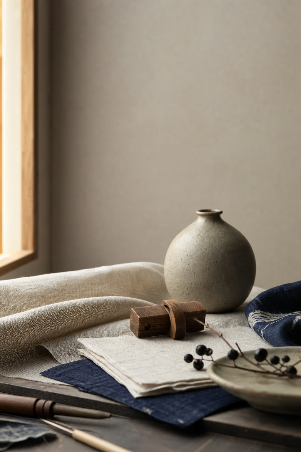 Japan Atelier handcrafted textures and ceramics in a calm atelier setting